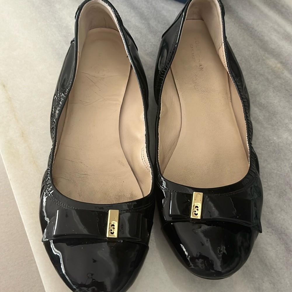 Cole Haan Black Patent Leather Flats